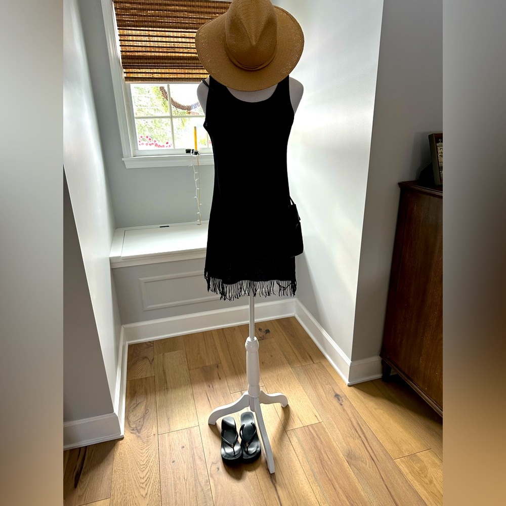 J. Valdi fringed swimsuit coverup.